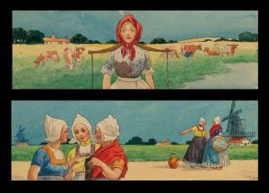 ANONYMOUS,"The Milkmaid" and "The Gossips,",Gray's Auctioneers US 2012-12-05