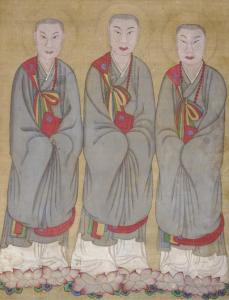 ANONYMOUS,Three figures in monastic robes,Christie's GB 2006-03-28