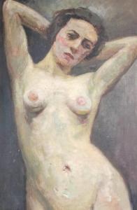 ANONYMOUS,Three quarter length study of nude woman,20th Century,Canterbury Auction GB 2019-04-09