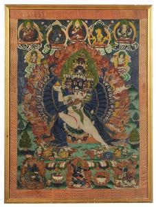 ANONYMOUS,Tibetan Thanka of Tantric Ritual,Brunk Auctions US 2018-07-13