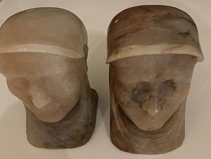 ANONYMOUS,Two alabaster busts.,20th century,Bruun Rasmussen DK 2019-04-06
