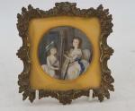 ANONYMOUS,two children, one playing a harp,19th century,Lacy Scott & Knight GB 2023-01-14