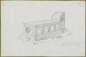 ANONYMOUS,Two designs for tombs in Neo-Gothic style,Galerie Koller CH 2018-03-23