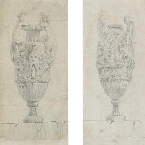 ANONYMOUS,Two designs for vases, mounted in one frame,Bruun Rasmussen DK 2016-03-21