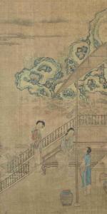 ANONYMOUS,two elegant ladies and an attendant on a balcony a,Christie's GB 2015-01-28