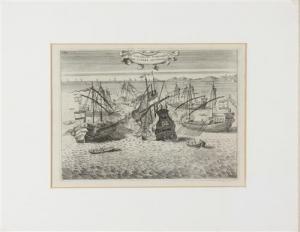 ANONYMOUS,Un vascello turchesco da guerra affondato, mari,1701,Capitolium Art Casa d'Aste 2017-12-06