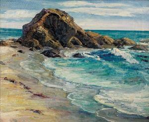 ANONYMOUS,View of the Coast,1888,Clars Auction Gallery US 2009-03-07