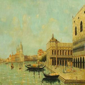 ANONYMOUS,View of Venice with the Doge´s Palace and Canal Grande,1900,Bruun Rasmussen DK 2016-02-08