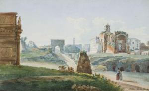 ANONYMOUS,Vue de l'Arc de Titus et des ruines du ,Artcurial | Briest - Poulain - F. Tajan 2011-06-22