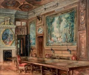 ANONYMOUS,Vue de la salle à manger d'un château,1929,Beaussant-Lefèvre FR 2018-06-15