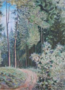 ANONYMOUS,Woodland scene with winding path,The Cotswold Auction Company GB 2016-04-05