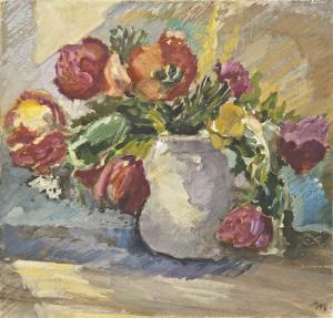 ANREEVITCH Tyrsa Nikolay 1887-1942,Flowers. Sketch to print "Bouquet",Russian Seasons RU 2012-11-23