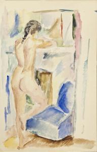 ANREEVITCH Tyrsa Nikolay 1887-1942,Model. Sketch to the painting "Nude",Russian Seasons 2012-11-23