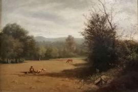 ANRIOUD Gaspard 1809-1866,Paysage au berger, début d'automne,Conan-Auclair FR 2021-06-29