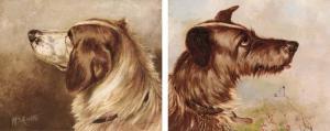 ANSDELL William 1800-1800,The head of a terrier; and The head of a gun dog,Christie's GB 2003-06-12