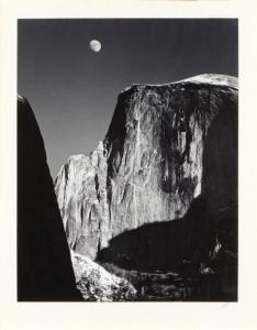 Ansel Adams,Half Dome and Moon, Yosemite National Park, Califo,1960,Millon & Associés 2015-05-13