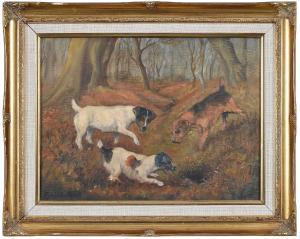 Ansell Elizabeth,Terriers at a Woodland Burrow,Brunk Auctions US 2021-09-09
