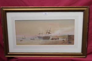 ANSELL M.D,Coastal landscape with shipping at anchor,Reeman Dansie GB 2016-08-02