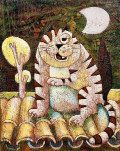 ANSELMI Franco 1950,Gato Suller Mattonelle,International Art Centre NZ 2025-02-18