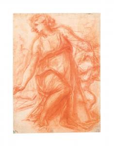 ANSELMI Michelangelo,Femme agenouillée regardant vers la gauche, avec d,Christie's 2021-03-24