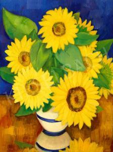ANTAL Andor Fulop 1908-1979,Sunflowers,1946,Kieselbach HU 2022-12-20