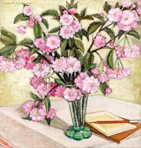 ANTAL Andor Fulop 1908-1979,Virágzó cseresznyeág,1951,Nagyhazi galeria HU 2019-12-04