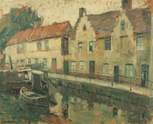 ANTHONE Gustave 1897-1925,Canal Scene,Maynards CA 2023-06-07