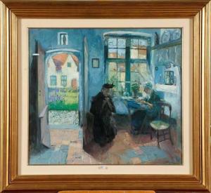 ANTHONE Gustave 1897-1925,Dentellières au béguinage de Bruges,VanDerKindere BE 2012-01-17