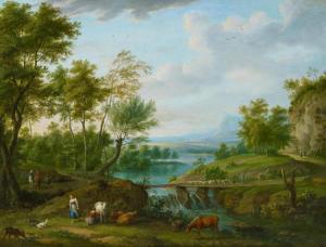 ANTHONISSEN Henricus Josephus,Vast Riverscape with Horsemen and Shepherds with t,Van Ham 2016-05-13