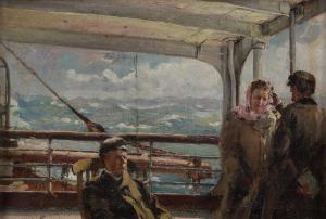 ANTHONISSEN Louis Joseph 1849-1913,À bord du bateau,Ader FR 2021-10-29