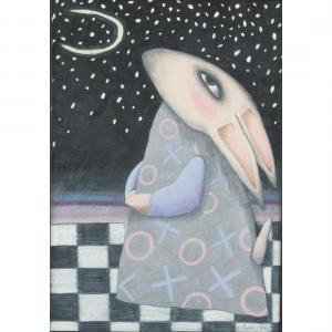 ANTIEAU Chris Roberts 1950,Stargazing Rabbit,1986,MICHAANS'S AUCTIONS US 2023-07-14