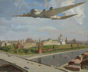 ANTIPOV Nikolai Aleksandrovich 1917,Flight over the Kremlin, Moscow,Christie's GB 2019-06-03