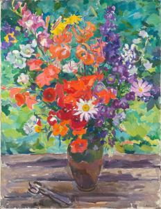 ANTIPOVA Eugenia 1917-2009,Bouquet of Summer Flowers,1963,MacDougall's GB 2021-06-10