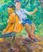 ANTIPOVA Eugenia 1917-2009,On the swing,1970,Sovcom RU 2018-05-22