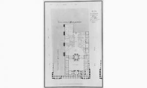ANTOINE Jacques Denis,Plan du rez-de-chaussée du premier projet de l'Hôt,1765,Piasa 2001-06-13