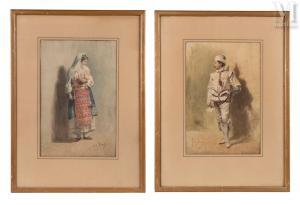 ANTOINE Pierre Joseph 1840-1913,Portrait d'homme en costume médiéval -Portrait de,Millon & Associés 2023-12-16