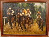 ANTON 1944-1900,5 race horses at full gallop,Dickins GB 2008-10-17