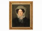 ANTON GANGYNER GEORG ANTON 1807-1876,Lady’’s Portrait with Lace Bonnet,Auctionata DE 2015-08-21