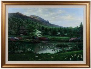 ANTONACCIO Egidio 1954,View of Grandfather Mountain, Spring, North Caroli,Brunk Auctions 2011-07-16