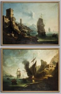 ANTONIANI Paolo Maria 1735-1807,Porti con navi e personaggi,Boetto IT 2021-06-08