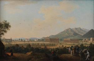 ANTONIANI Pietro 1740-1805,A view of Paesteum with Grand Tourists in the fore,Bonhams GB 2022-07-14