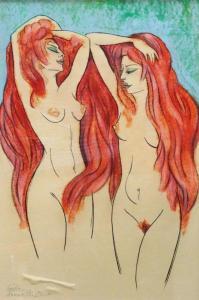 Antonija Krasnik,Two nymphs,Antonija LV 2023-08-06