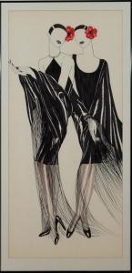 ANTONIO LOPEZ AND JUAN RAMOS,FASHION SKETCH FOR AMERICAN VOGUE,1971,Stair Galleries US 2018-03-26