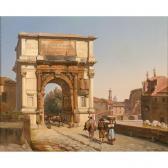 ANTONIOLI Fausto 1814-1882,L'arc de Titus au Forum,Tajan FR 2017-12-19