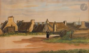ANTRAL Louis Robert 1895-1939,Village breton,Ader FR 2023-10-27