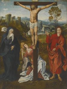 ANTWERP SCHOOL,THE CRUCIFIXION WITH SAINTS MARY, MARY MAGDALENE A,Sotheby's GB 2015-10-27