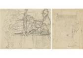 Aoki Shigeru,People/landscape (both-sided work),Mainichi Auction JP 2020-01-17