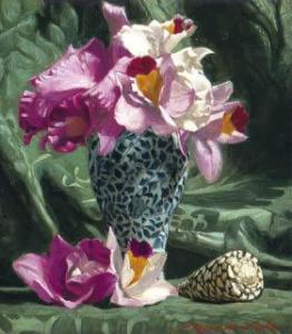 AOKI Toshiro 1947,Orchid and shell,Mainichi Auction JP 2024-02-03