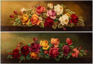 APESTEGUIA Efren 1900-1970,Set of 2 Floral Paintings,Shapiro Auctions US 2019-07-13