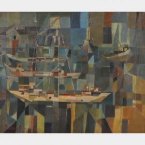 APIN Mochtar 1923-1994,Abstraksi Perahu 1 ( Abstraction of Boat 1 ),1963,33auction SG 2023-11-05